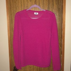 Size large waffle knit pink sweater